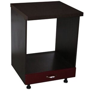 Imagine Corp pentru cuptor incorporabil cu sertar Zebra, Wenge/MDF Rosu cu blat negru, 60 x 85 x 60 cm