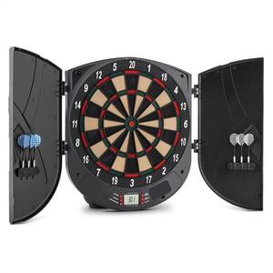 Imagine KLARFIT Dartor – țintă de darts cu vârf moale, 26 de jocuri, cu uși și sunet.