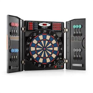 Imagine OneConcept Masterdarter, aspect lemn, țintă de darts, automat de darts, cu vârf moale și uși.
