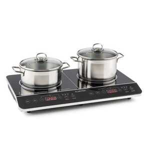 Imagine Klarstein VariCook plita dubla, subțire cu inducție 3500 W temporizator 240 ° C Touch