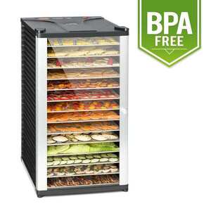 Imagine Klarstein Fruit Jerky 14 Uscător de fructe 1000 W 30 până la 70 °C 14 rafturi Cronometru cu afișaj LCD