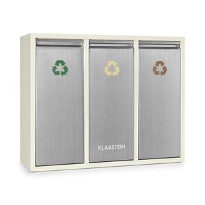 Imagine Klarstein ORDNUNGSHÜTTER 3, 45 L, alb-crem, cutie pentru deșeuri, 3 X 15 L