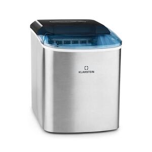 Imagine Klarstein ON-THE-ROCKS, aparat de gheață, LED-uri, | 12 kg la fiecare 24 de ore | 2, 1 L | Oțel inoxidabil, culoare neagră