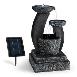 Imagine Blumfeldt Fantaghiro, fântână de grădină ornamentală, 3W LED-uri solare, aspect de piatră, polyresin