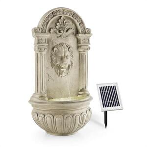 Imagine Blumfeldt Lowenstein, fântână de grădină ornamentală, fântănă de perete, 2W, LED-uri solare, aspect de piatră, polyresin