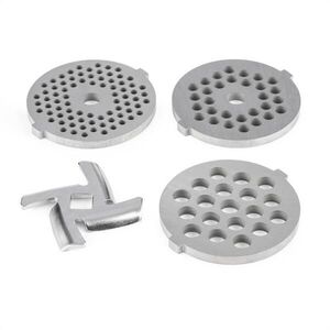 Imagine Klarstein Set de discuri, accesoriu pentru mașina de tocat carne pentru roboții de bucătărie Lucia, 3-4, 5-7 mm, INOX