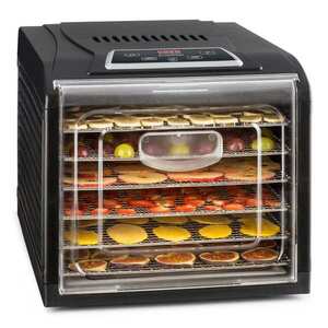 Imagine Klarstein FRUIT JERKY PLUS 6, uscător de fructe, timer, 6 rafturi, tablă, 420-500 W, culoare neagră