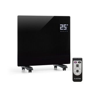 Imagine Klarstein BORNHOLM SINGLE, convector, încălzitor convențional, termostat, timer, 1000 W, negru