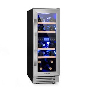 Imagine Klarstein Vinovilla Duo 17, răcitor de vinuri cu două zone, frigider, 53l, 17 de sticle, iluminare LED cu 3 culori, ușă de sticlă