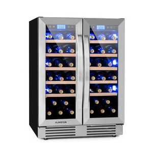 Imagine Klarstein Vinovilla Duo42 Frigider de vinuri cu 2 zone, 126l, 42 de sticle, 3 culori, ușă din sticlă