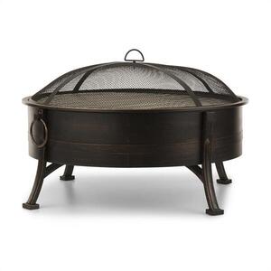 Imagine Blumfeldt CATANIA 2-în-1, vas pentru foc Ø80cm, protecție împotriva flăcărilor, grill Ø70cm, oțel, motiv antic