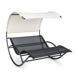 Imagine Blumfeldt The Big Easy șezlong suspendat negru, rezistent la intemperii, capacitate maximă 350 kg, protecție UV