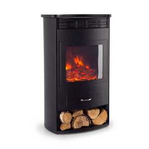 Imagine Klarstein Bormio, șemineu electric, 900/1800 W, termostat, timer, negru