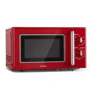 Imagine Klarstein Caroline, cuptor cu microunde 20l 700/1000 W Ø 25.5 cm QuickSelect retro roșu