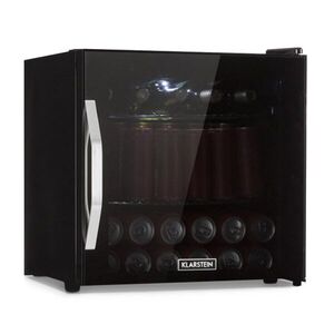 Imagine Klarstein Beersafe L Onyx, frigider pentru băuturi, E, LED, grătare metalice, ușă din sticlă, negru