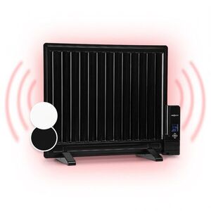 Imagine OneConcept Wallander, radiator pe ulei, 600 W, termostat, încălzitor de ulei, ultra-plat, negru