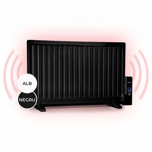 Imagine OneConcept Wallander, radiator pe ulei, 800 W, termostat, încălzitor de ulei, ultra-plat, negru