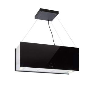 Imagine Klarstein Kronleuchter XL, hotă tip insulă, 90 cm, evacuare 577 m³/h, LED, touch, negru