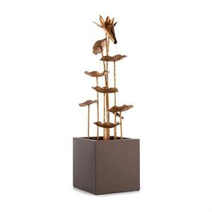 Imagine Blumfeldt Fântână de grădină Golden Orchid cu pompă 5W IPX8, aspect alama, pentru interior și exterior