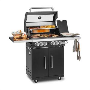 Imagine Klarstein Tomahawk 4.2 T Grătar pe gaz 6 arzătoare 20, 7 kW 64x42cm Grătar pe gaz oțel inoxidabil
