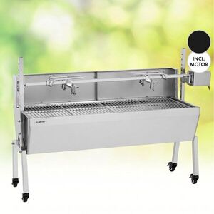Imagine Klarstein Sauenland Pro grătar pentru purceluș la rotisor 13W, 4 roți, inox
