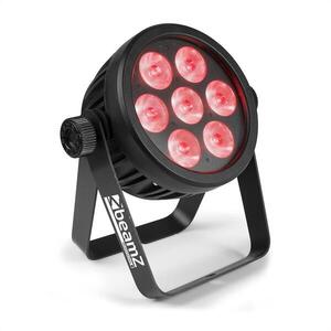Imagine Beamz Professional BAC500 Aluminium, ProPar, 7 x 14 W, 7 în 1 Diode LED, RGBA-UV-CW/WW, negru