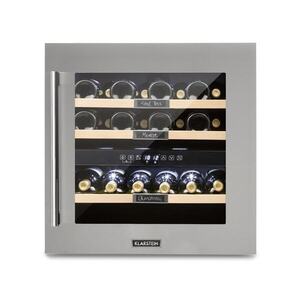 Imagine Klarstein Vinsider 36, răcitor de vinuri, 2 zone de răcire, 5-22°C, 94l, oțel inoxidabil
