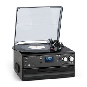 Imagine Auna Oakland DAB, sistem stereo retro, DAB+/FM, funcție BT, vinil, CD, casetofon