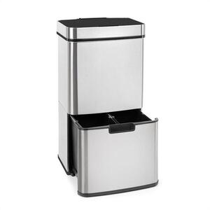 Imagine Klarstein Touchless, coș de gunoi, cu senzor, 72 de litri, 4 recipiente, ABS/PP/oțel inoxidabil