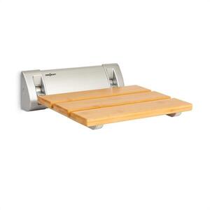 Imagine OneConcept Arielle, scaun de duș, bambus, aluminiu, rabatabil, 160 kg max., lemn
