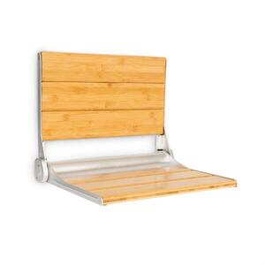 Imagine OneConcept Arielle Deluxe, scaun de duș, bambus, aluminiu, rabatabil, 160 kg max., lemn