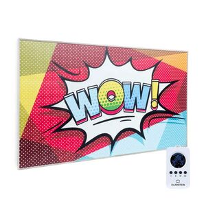 Imagine Klarstein Wonderwall Air Art 60, încălzitor cu infraroșu, 101 x 60 cm, 600 W, montat pe perete, telecomandă