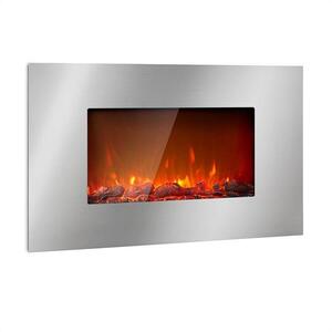 Imagine Klarstein Lausanne Luxe, Șemineu electric, 2000W, 2 setări de temperatură, 90 cm, oțel inoxidabil