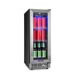 Imagine Klarstein Beerlager 56, frigider pentru băuturi, 56 l, 20 de sticle, clasa energetică G, oțel inoxidabil, negru