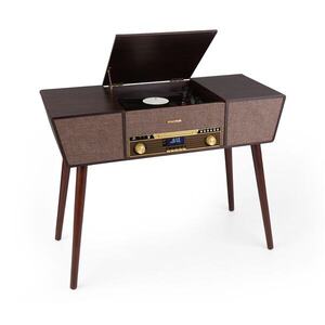 Imagine Auna Belle Epoque 1912, gramofon retro, CD, BT, USB, DAB+/FM, maro
