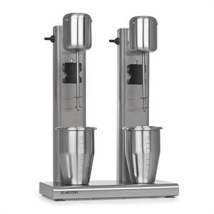 Imagine Klarstein Kraftpaket II, mixer dublu pentru cocktail-uri de lapte, cocktail-uri de proteine, 160 W, oțel inoxidabil