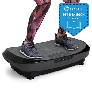 Imagine KLARFIT VIBE 4DX Pro, platformă vibrantă, 300 W, 4 moduri, 4DX TripleMotor, gri, negru