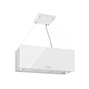 Imagine Klarstein Candelabru XL hotă insulă 90cm recirculare 577m³/h LED Touch alb