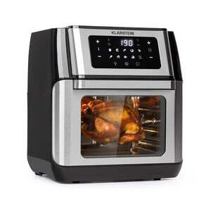 Imagine Klarstein AeroVital Fry, friteuză cu aer cald, 1500W, 10l, 9 programe, neagră/argintie