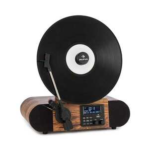 Imagine Auna Verticalo SE DAB retro pick-up DAB+ UKW tuner USB BT AUX lemn