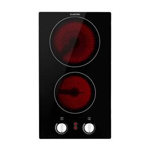 Imagine Klarstein EasyCook Domino, plită din sticlă ceramică, 3000 W, buton rotativ, negru