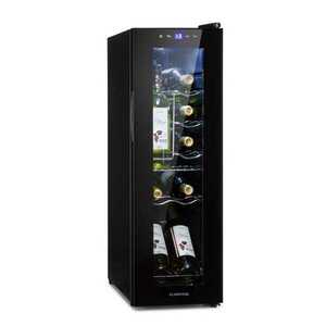 Imagine Klarstein Shiraz 12 Slim, vinotecă, 32 l, 12 sticle, 85 W, 5-18°C, panou de control tactil