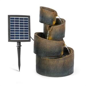 Imagine Blumfeldt Fântână de grădină Mantua cu cascadă, 4 trepte, cu acumulator 2, 8W, LED solar
