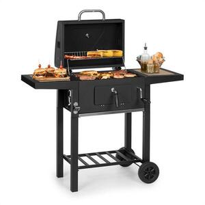 Imagine Klarstein Meat Machine, grătar pe cărbune, 45 x 32, 5 cm, termometru, roți, negru