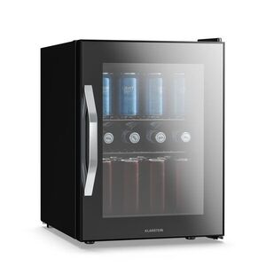 Imagine Klarstein Beersafe M Onyx, frigider, C, LED, 2 grătare metalice, ușă din sticlă, onyx