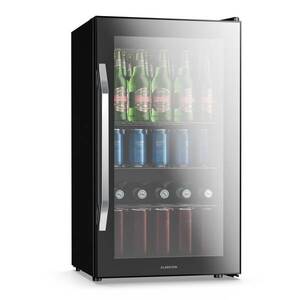 Imagine Klarstein Beersafe XXL Onyx, frigider, E, 3 grătare metalice, ușă din sticlă, onyx