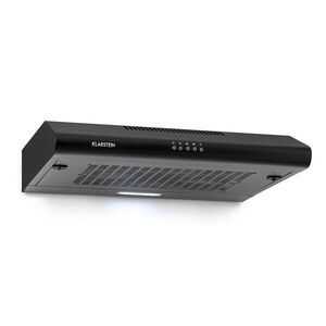 Imagine Klarstein Capannina, hotă încorporabilă sub raft, 60 cm, 199 m³ / h, LED, oțel inoxidabil, negru
