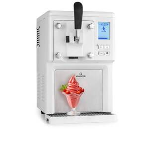 Imagine Klarstein Aparat de înghețată Sweet Sundae, cu compresor, 1, 5 l, din oțel inoxidabil, alb