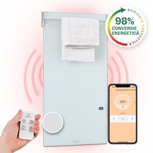 Imagine Klarstein Hot Spot Crystal Spotless Smart, încălzitor cu infraroșu, 750 W, aplicație, alb