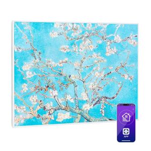 Imagine Klarstein Wonderwall Air Art Smart, încălzitor cu infraroșu, 80 x 60 cm, 500 W, aplicație, flori